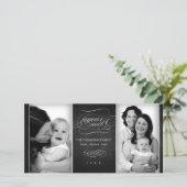 シックな木炭"Joyeux Noël"の写真カード シーズンカード (スタンド正面)