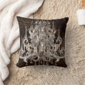 シックな木目の国フランスののクリスタルシャンデリア クッション (ブランケット)