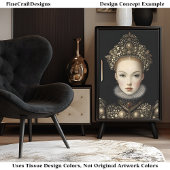 シックな架空のクイーンプリンセス女性BG5デコページ 薄葉紙