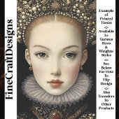 シックな架空のクイーンプリンセス女性BG6デコページ 薄葉紙