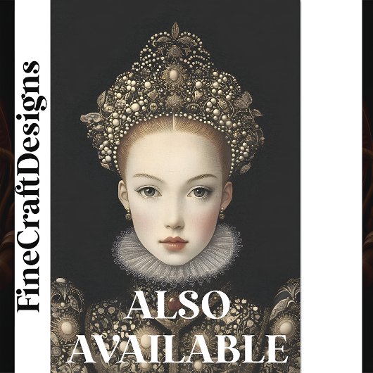 シックな架空のクイーンプリンセス女性BG7デコページ 薄葉紙