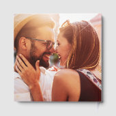 シックな柑橘系ブーケフォイルフォト結婚ズ ゲストブック (裏面)