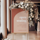 シックな桃のテラコッタ結婚アーチのオープンシート ポスター