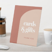 シックな桃テラコッタアーチカード&ギフト結婚ズ 台座サイン (インサイチュ)