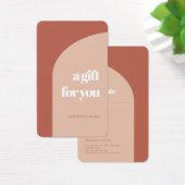 シックな桃テラコッタアーチギフト券 (デスク)
