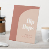 シックな桃テラコッタアーチビーチサンダル結婚ズ 台座サイン (インサイチュ)