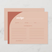 シックな桃テラコッタアーチレシピカード (正面/裏面)