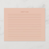 シックな桃テラコッタアーチレシピカード (裏面)