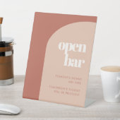 シックな桃テラコッタアー結婚チズオープンバー 台座サイン (インサイチュ)