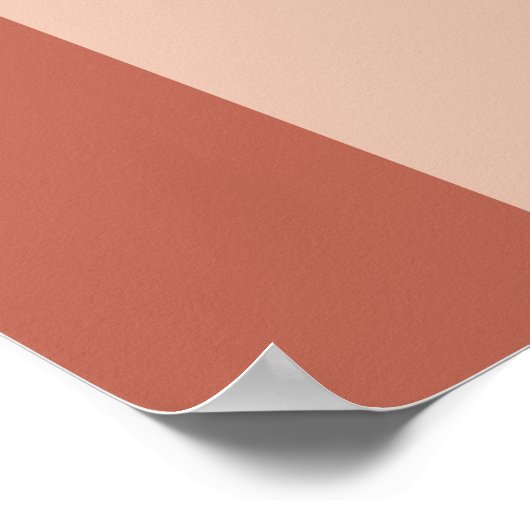 シックな桃テラコッタザモーニングアフターウェルカム ポスター (角)