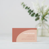 シックな桃テラコッタブライダルシャワーレシピカード エンクロージャーカード (スタンド正面)