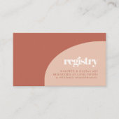 シックな桃テラコッタ結婚アーチの登録カード エンクロージャーカード (正面)