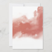 シックな桃赤面クリームラストオレンジオーバル結婚ズ 招待状 (裏面)