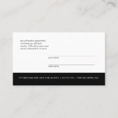 シックな植物の花ストライプのがフレンドカードを参照 名刺 (裏面)