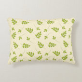 シックな植物性の緑の枝葉の継ぎ目なし アクセントクッション (正面)