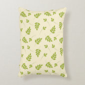 シックな植物性の緑の枝葉の継ぎ目なし アクセントクッション (正面(垂直))