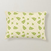 シックな植物性の緑の枝葉の継ぎ目なし アクセントクッション (裏面)