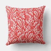 シックな植物性サンゴの赤い葉のパターン クッション (裏面)