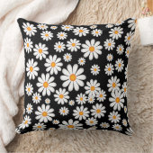 シックな植物性デイジー花 クッション (ブランケット)
