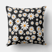 シックな植物性デイジー花 クッション (裏面)