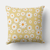 シックな植物性デイジー花 クッション (裏面)