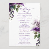 シックな植物性フローラエレガモダンントウェディング プログラム (裏面)