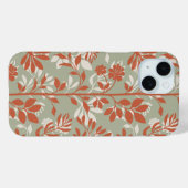 シックな植物画のセージコーラル詩的なフラワーアート Case-Mate iPhoneケース (裏面 (横))