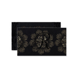 シックな植物観賞用金ゴールドとプレミアムブラック 名刺