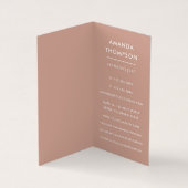 シックな水のカラーホワイトとバラ金ゴールドゲート 名刺 (内部)