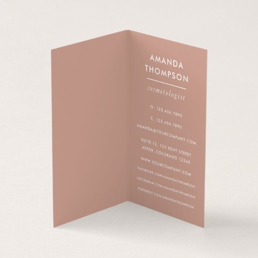 シックな水のカラーホワイトとバラ金ゴールドゲート 名刺 (内部)