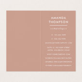 シックな水のカラーホワイトとバラ金ゴールドゲート 名刺 (内部フラット)