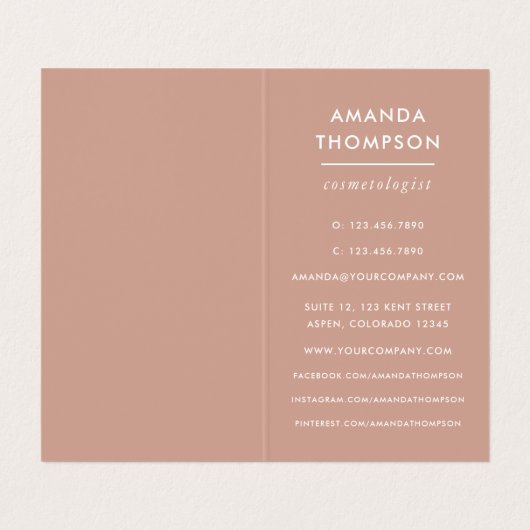 シックな水のカラーホワイトとバラ金ゴールドゲート 名刺 (内部フラット)