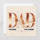 シックな水の色の父の日カード シーズンカード (正面/裏面)