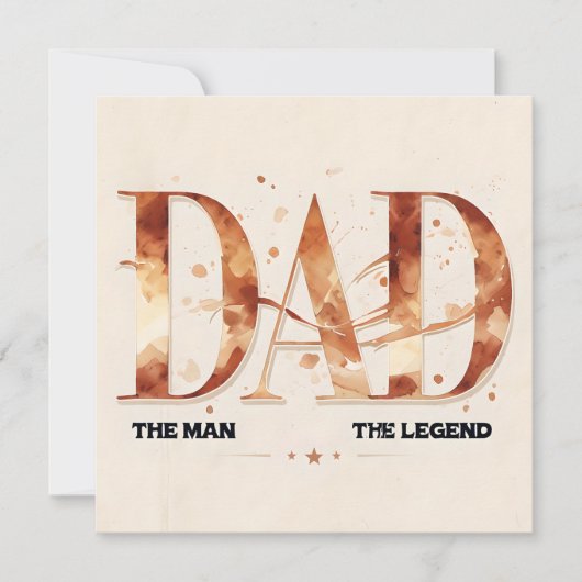 シックな水の色の父の日カード シーズンカード (正面)