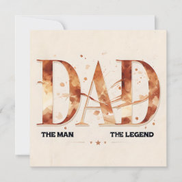 シックな水の色の父の日カード シーズンカード