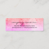 シックな水の色の筆記手書き スキニー名刺 (裏面)