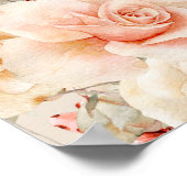 シックな水の色の花シートを選択する両側 ポスター (角)