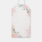 シックな水の色の花スノーフレークありがとう ギフトタグ (裏面)