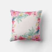 シックな水の色の花、メッセやる気を起こさせるージ クッション (裏面)