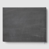 シックな水の色ひまわりチョーク結婚ボード ゲストブック (裏面)