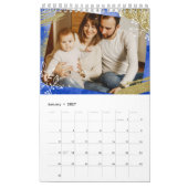 シックな水の色カスタムの写真2022家族 カレンダー (1月 2027)