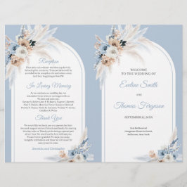 シックな水の色パステルブルーとアイボリーバラアーチ