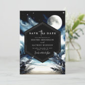 シックな水の色ムーンライ結婚ト セーブザデート (スタンド正面)