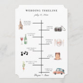 シックな水の色図解入りの、写真付きののタイムラ結婚イン プログラム (正面)