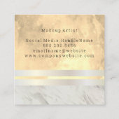 シックな水の色 |メイクアップアーティスト |メイクアップセット スクエア名刺 (裏面)