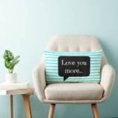 シックな水または白のストライプは、もっと愛します ランバークッション (椅子)