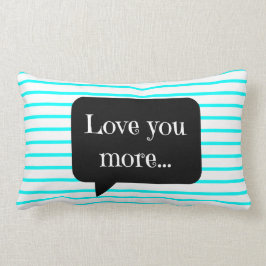 シックな水または白のストライプは、もっと愛します ランバークッション