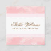 シックな水カラートレンディースパブティック書道 スクエア名刺 (正面)