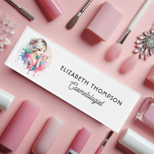 シックな水カラーネイルサロン 名札