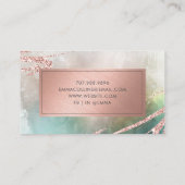 シックな水カラーフェイクバラゴールドフォイル 名刺 (裏面)
